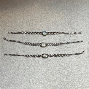 Elegant Silver Watch Choker Bundle